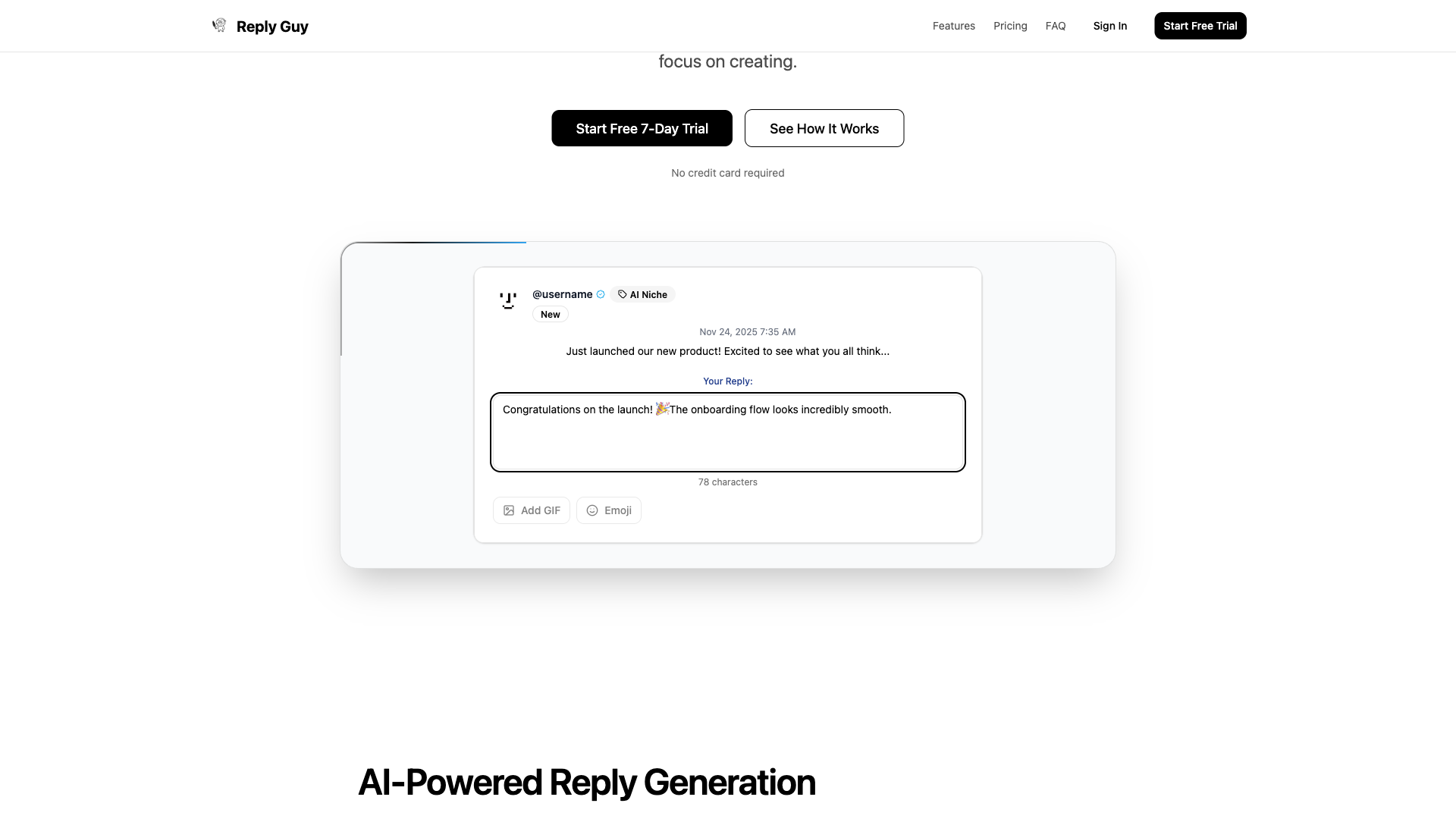 UserReplyGuy - AI-based Web application to help Twitter creators